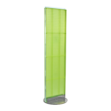 Azar Displays Two-Sided Pegboard Floor Display on Revolving Base. Spinner Rack Stand. 700250-GRE